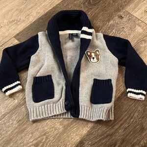 Janie and Jack Dog Cardigan Sweater Size 12-18 Months!